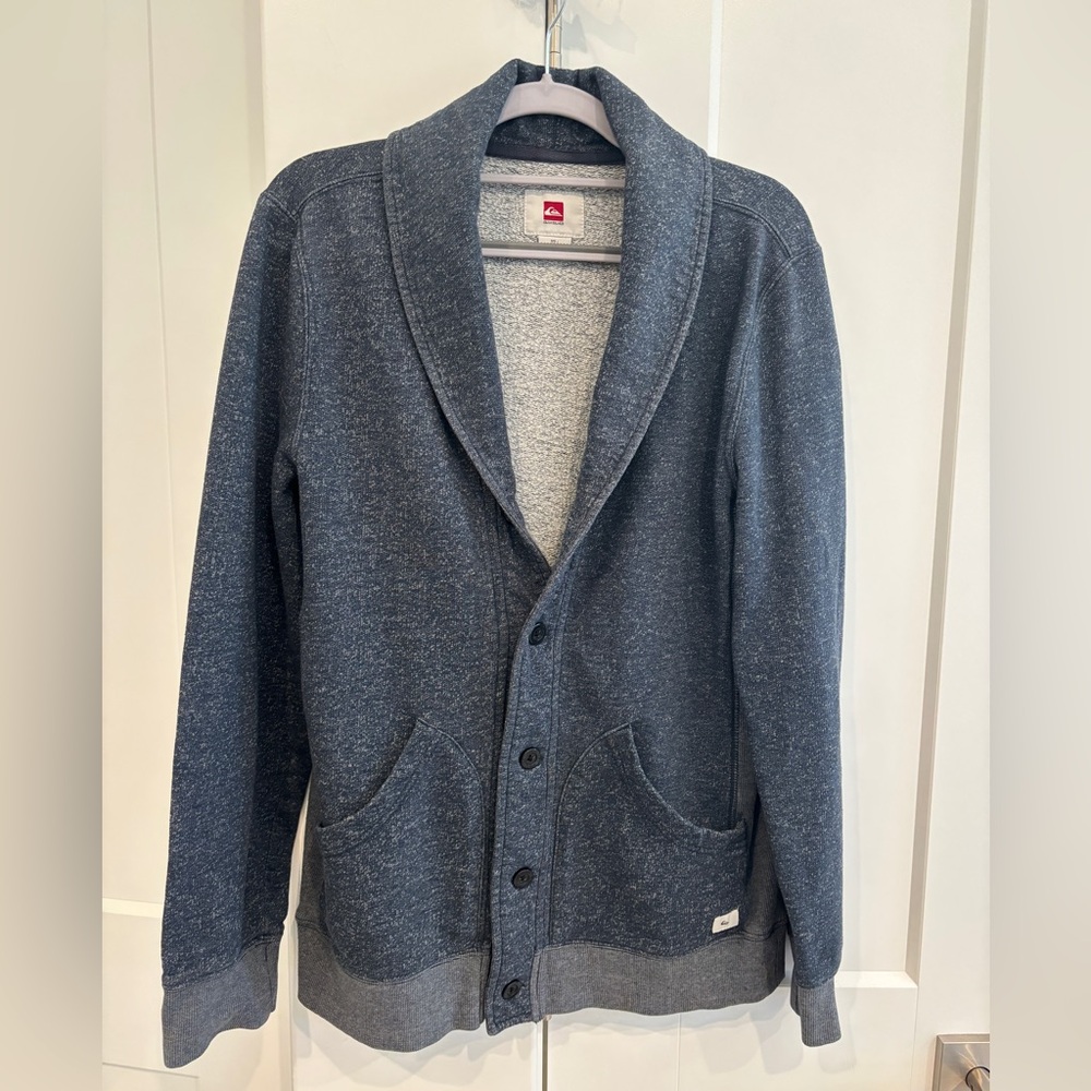 Quiksilver Men's Blue Sweatshirt Cardigan. Size S